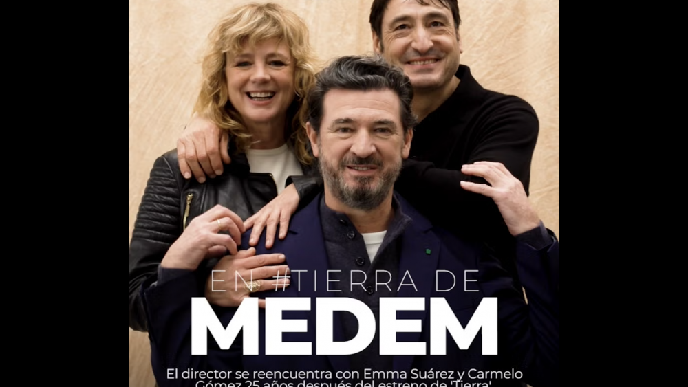 Medem con los dos protagonistas de "Tierra"