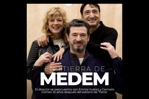 Medem con los dos protagonistas de "Tierra"